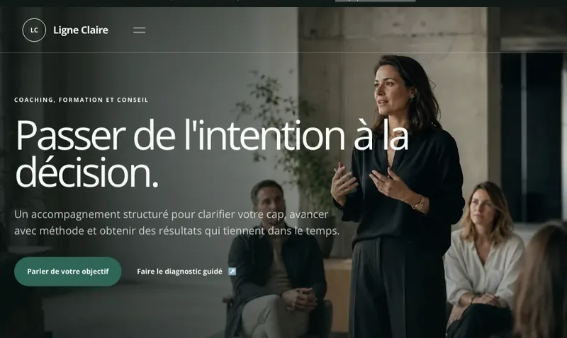 Site et parcours de réservation pour coachs et formateurs